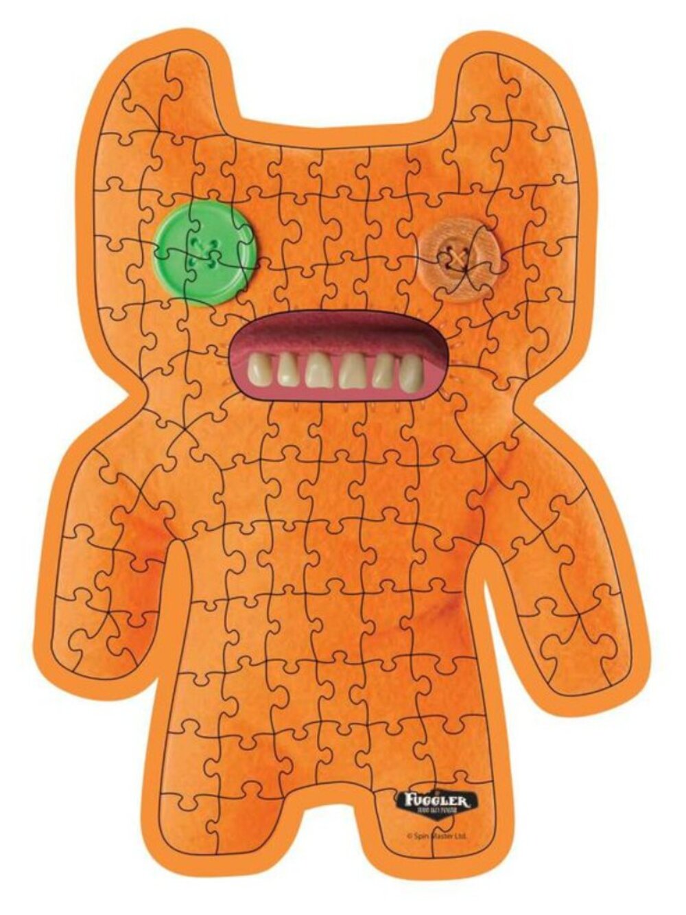 3/$55❤️Fuggler Funny Ugly Monster 100pcs puzzle 3D Teeth Orange Spin Master